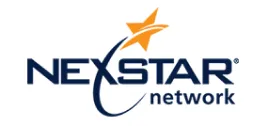 Logo of Nexstar Network featuring a stylized yellow star above the word "NEXSTAR" in bold blue font, with "network" in lowercase blue text.